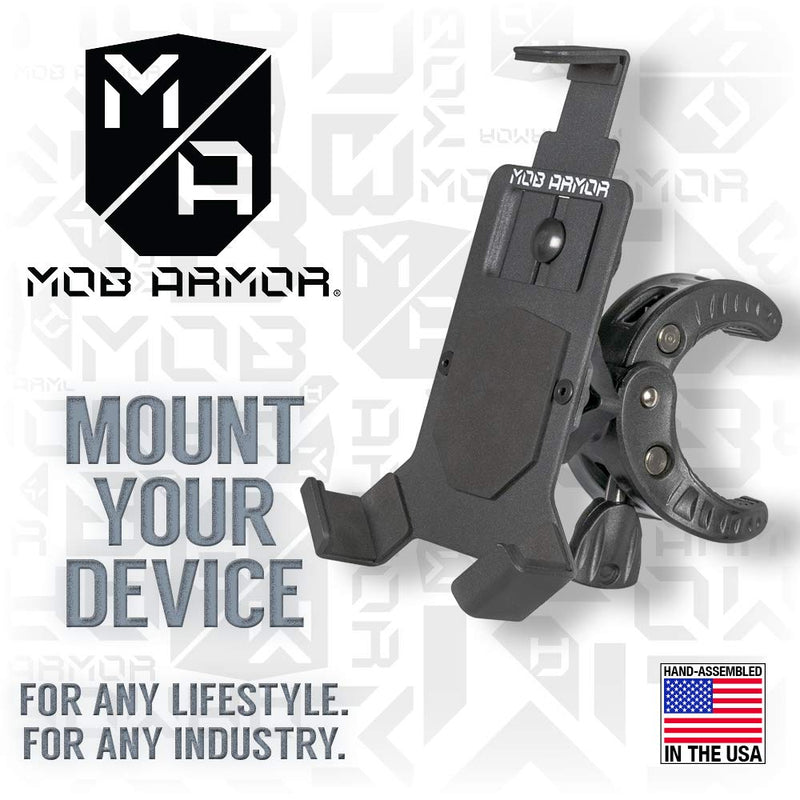 Mob Armor Mob Mount Claw with 360° Rotation - Universal Phone Mounting Clamp for Motorcycle, Jeep, Dirt Bike, Car, ATV, Boat, Truck, Emergency Vehicle - Large, Black