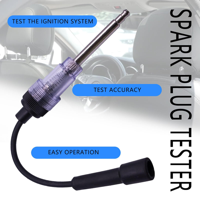 Inline Spark Plug Tester, Straight Boot Engine Ignition Tester, Ignition Coil Tester for Small Engines; Diagnostic Detector Tool for Automotive, Car, Lawnmower, Small & Big Internal/External Engines