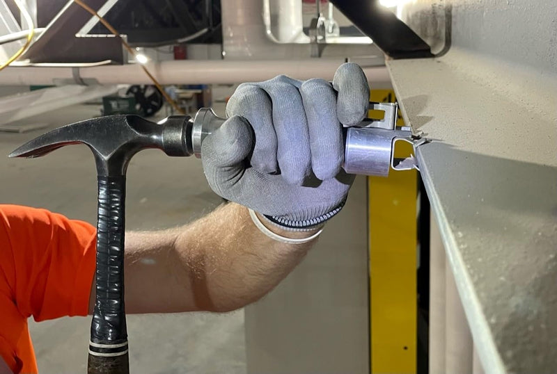 Rack-A-Tiers Clip Whacker - Magnetic Beam Clamp Tool, Flange Clip Holder, Electrician Flange Tool, Beam Clip Whacker (54100)