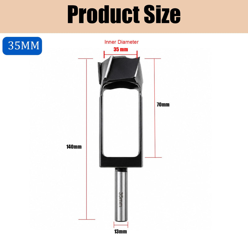 Carbon Steel Wood Plug Cutter Tenon Dowel Cutting Tools Drill Bit for Woodworking Furniture Making Carpentry Tool 1.37 Inch (35mm) 35mm