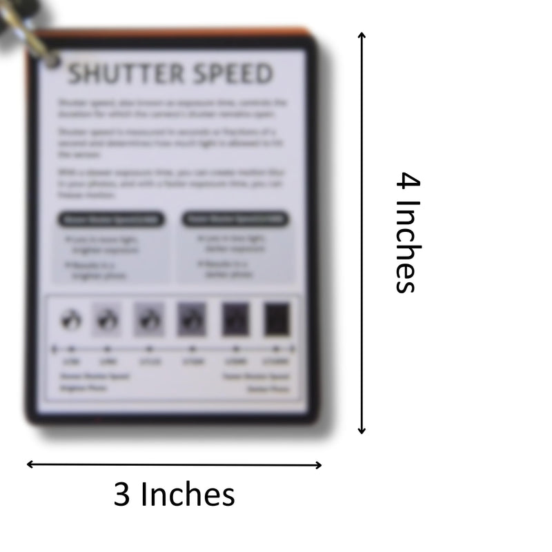 DSLR Camera Photography Cheat Sheet Cards - Photography Accessories for Canon, Nikon, Sony - Quick Reference Flashcards for Photographers - Exposure, Settings, Troubleshooting Guides & Tips - 4” x 3”