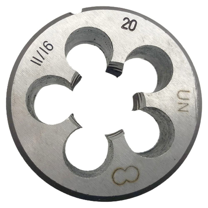 11/16"-20 Tap Die Set RH 11/16-20 Threading Right Hand 11/16X20 Straight | Fluted Machine Cutting 11/16"-20 Tap and Die Set