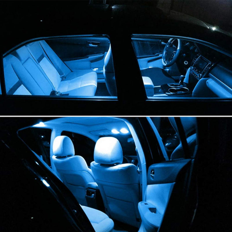 BlyilyB 12-Pack Ice Blue Replacement Stock # 194 T10 168 2825 W5W 175 158 Bulb 5050 5 SMD LED Light 12V Car Interior Lighting For Map Dome Lamp Courtesy Trunk License Plate Dashboard Parking Lights