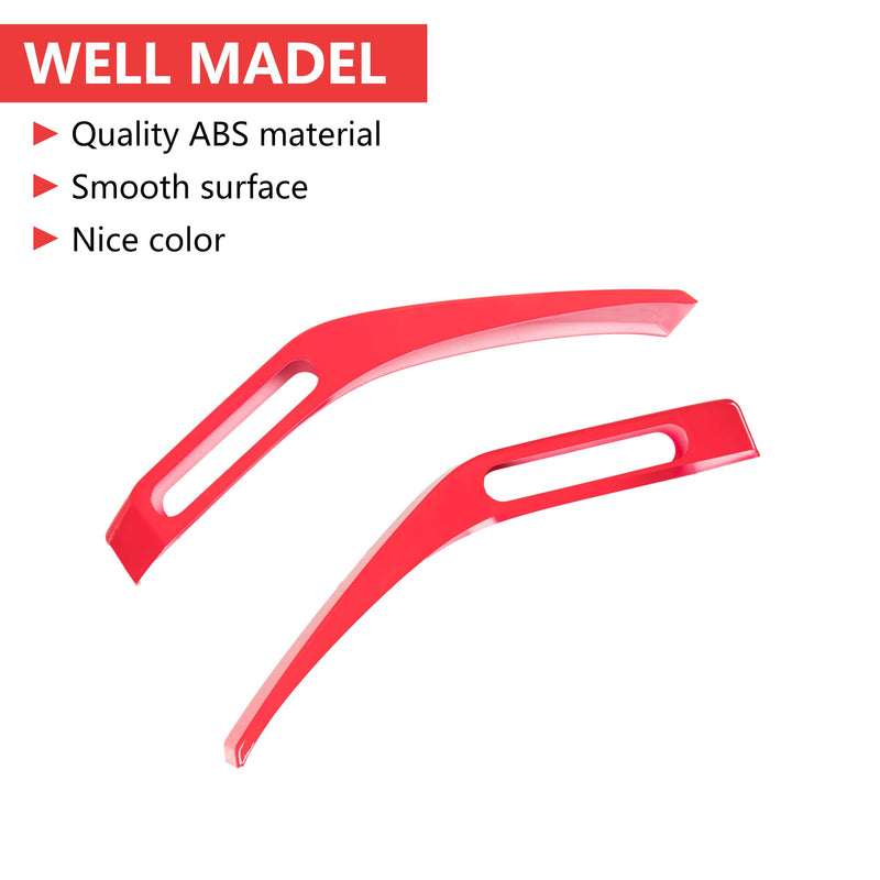 Hood Trail Sights Cover Trim for Ford Bronco 2/4 Door 2021 2022 2023 2024 2025 Accessories Engine Hood Hinge Covers Hood Side Release Handle Decoration Stickers Accessory, 1 Pair Red