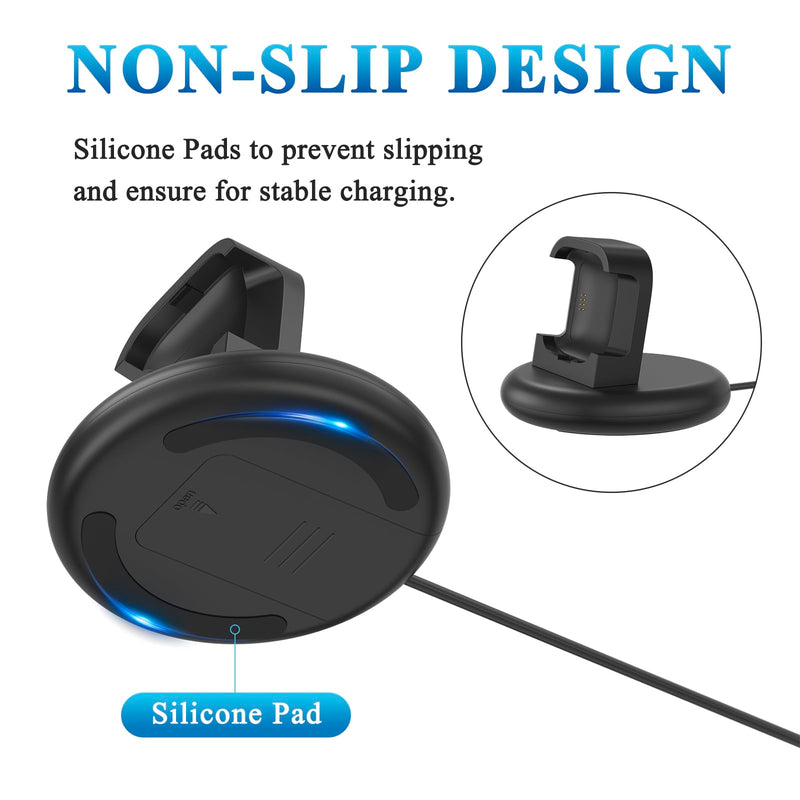 Meliya Charger for Fitbit Versa 2 ONLY, Anti-Slip Charging Stand Dock Station Replacement USB Cable Accessories Cradle Base Holder for Fitbit Versa 2 Smartwatch (Not for Versa/Versa Lite)