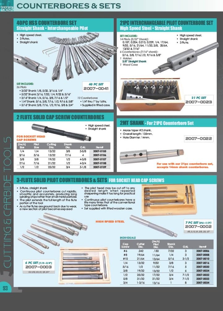 HHIP 2001-4000 1 Inch 82 Degree 6 Flute HSS Countersink 82° 1 in