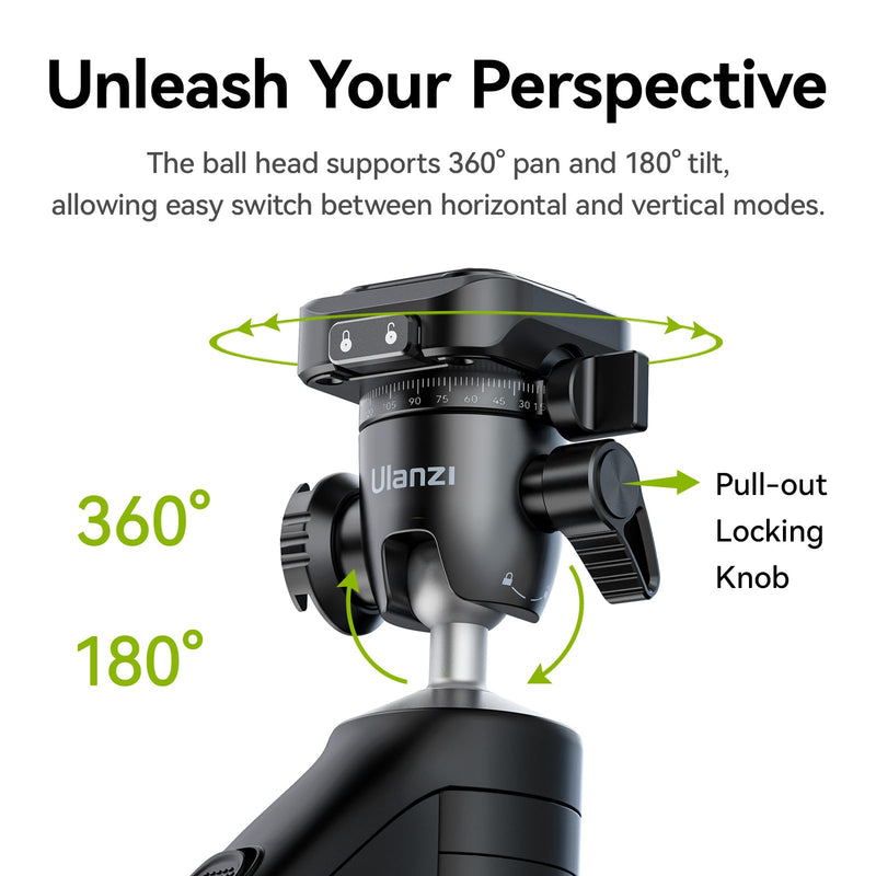 ULANZI TT38 Mini Tripod for Camera, One-Click Open Tabletop Camera Tripod | Pocket