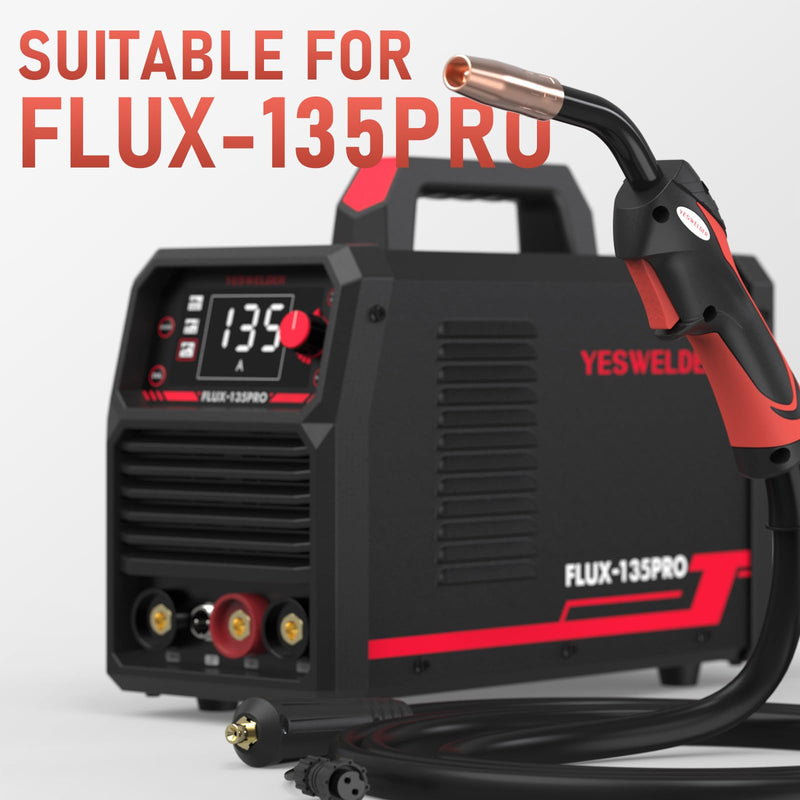 YESWELDER MIG Welding Torch, Suitable for FLUX-135PRO Welder, Replacement Gasless Welding Gun