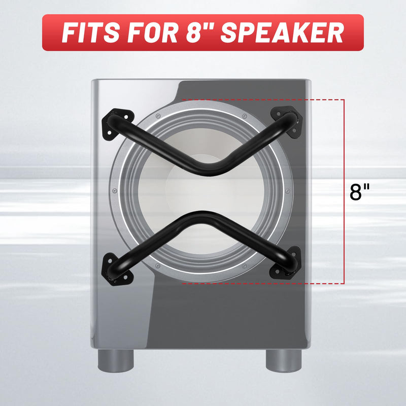 8" Speaker Bar Grill: Matte Black Metal Car Audio Speaker Grill Cover, Subwoofer Grill Cover Protector 8 Inches