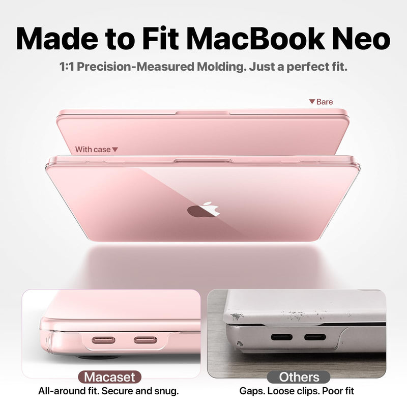 for MacBook Neo 13 inch Case 2026, Crystal Clear Hard Shell for A3404 | Color-Matched Transparent | Precision 1:1 Fit | Design for All MacBook Neo 13 inch