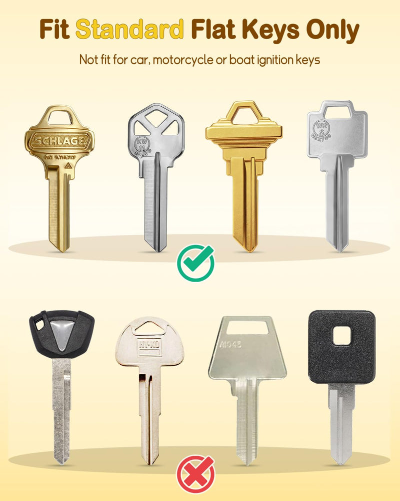 Uniclife 10 Key Covers Caps, 1" Stretchy Key Identifiers, Cartoon Faces | Durable key cover fit 0.9-1 in flat key heads for standard house keys, enables quick identification and key protection 10 Pcs