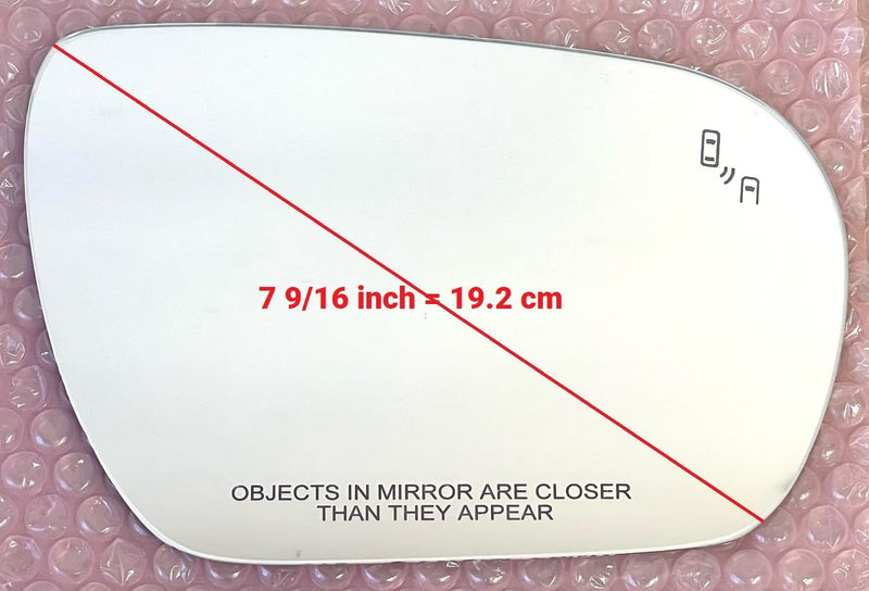 Replacement Blind Spot Mirror Glass with Full Size Adhesive for 2013-2018 Hyundai Santa Fe SPORT Passenger Side View Right RH