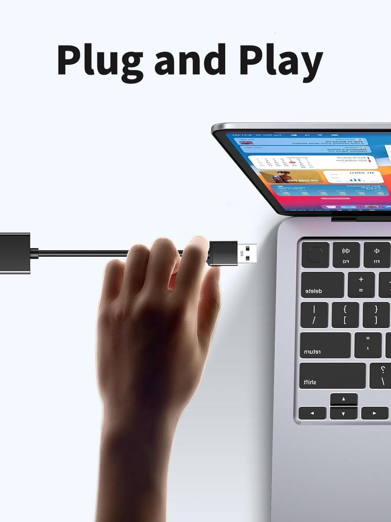 USB 3.0 to Ethernet Adapter, Driver Free to 10/100/1000 Gigabit Ethernet LAN Network, Aluminum Portable USB-A Compatible for MacBook,Surface,Windows,Vista,Mac,Linux,and More