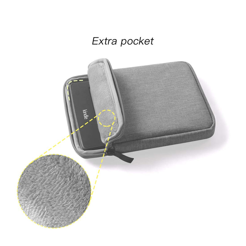 Ereader for Sleeve Case Bag for 6-7 inch Ereader Tablet Protective Cover Pouch Light Gray