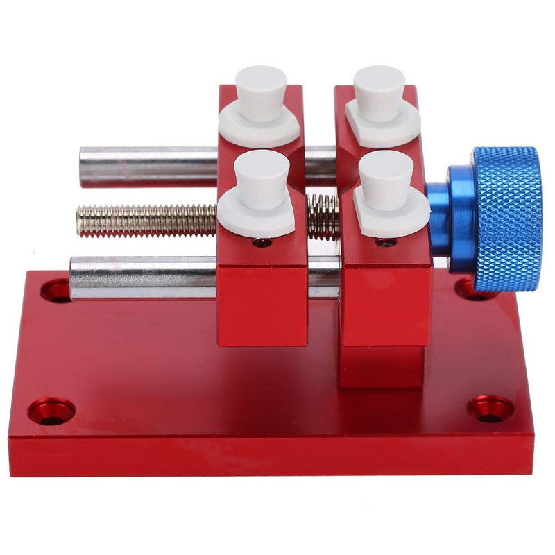 Adjustable Watch Case Holder, Metal Wristwatch Repairing Open Case Holder Watch Strap Remover Base Movement Repair Tool Watchmaker Tool (Red) Red