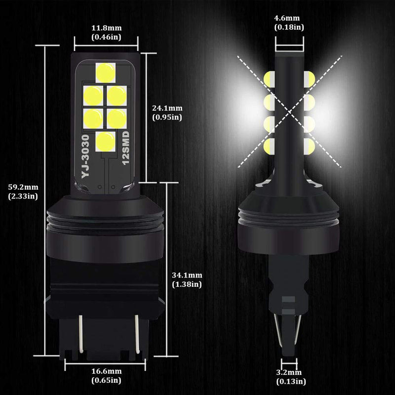 SOCAL-LED LIGHTING 3156 3157 Purple LED Turn Signal Bulb Advanced 3030 SMD Bright Colorful DRL Brake Lamp Parking Tail Light, Pack of 2 3157 (T25)