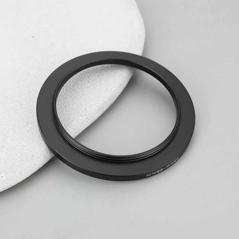 2 Pack Step Up Ring 49mm to 58mm Lens Filter Adapter Slim Aluminum Compatible with DSLR and Mirrorless Cameras