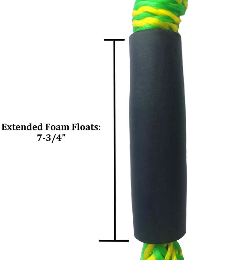 Bungee Dock Line with Double 316 Stainless Steel Clips Floatable Mooring Rope Boat Snubber Docking Rope for PWC, Boat Accessory for Kayak, Watercraft, Bass Boat, SeaDoo, 4FT, 2 Pack Green and Yellow