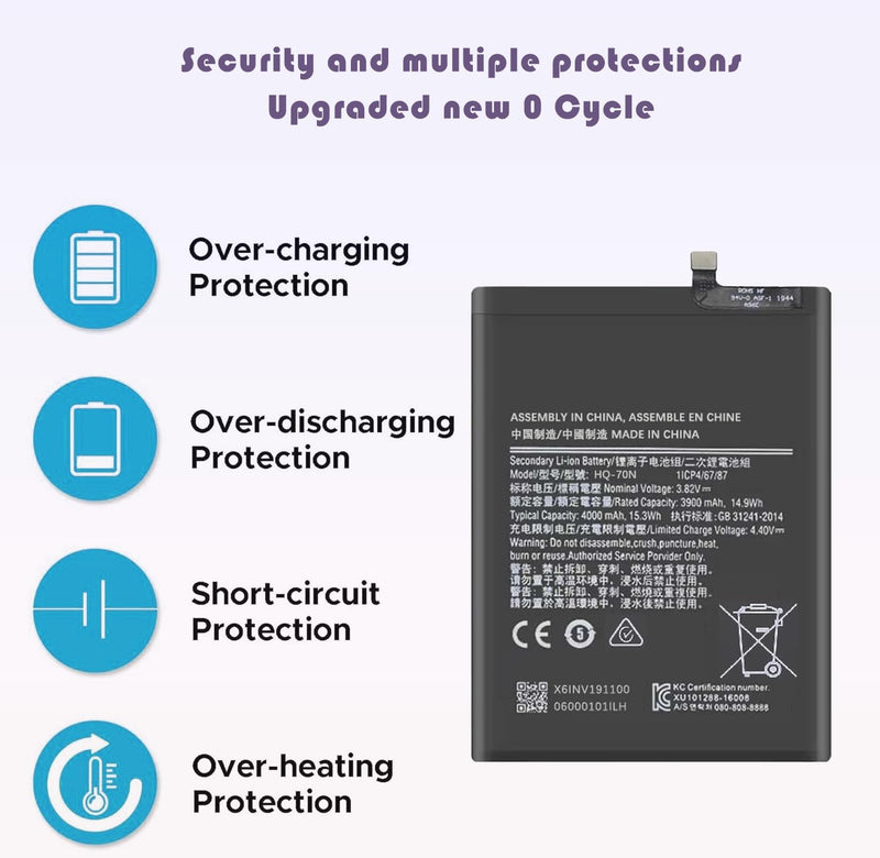Galaxy A11 Battery,2026 New Upgraded Battery for Samsung Galaxy A11 SM-A115U, SM-A115A HQ-70N/HQ-70T with Full Remove Repair Tool Kit