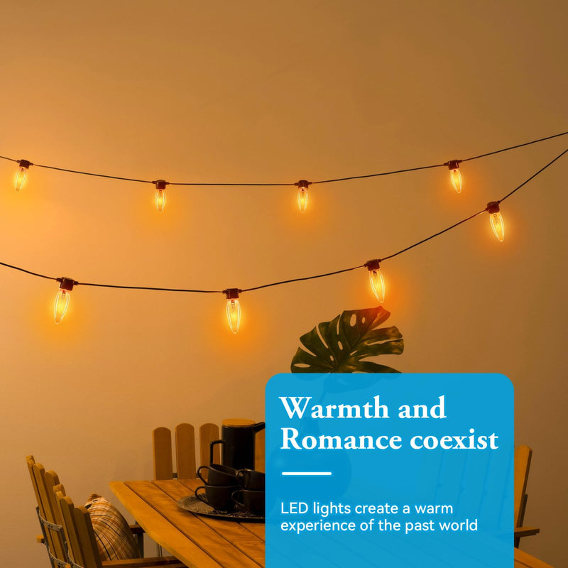 Amber Candelabra Bulb 25W Equivalent, 2W Ultra-Fine Filament E12 Base Candelabra LED Light Bulb, Dimmable Amber LED Bulbs 2000k Soft Warm 200 Lumen, Candle Chandelier Bulbs,12Pack Candle 2w=25w 2000k Soft Yellow 12 Count (Pack of 1)