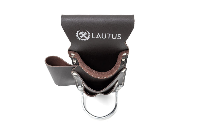 LAUTUS 5 Pockets Pliers & Hammer Holder| Oiled Tanned Leather Holder |Carpenter, Construction, Framers, Handyman| Heavy Duty|