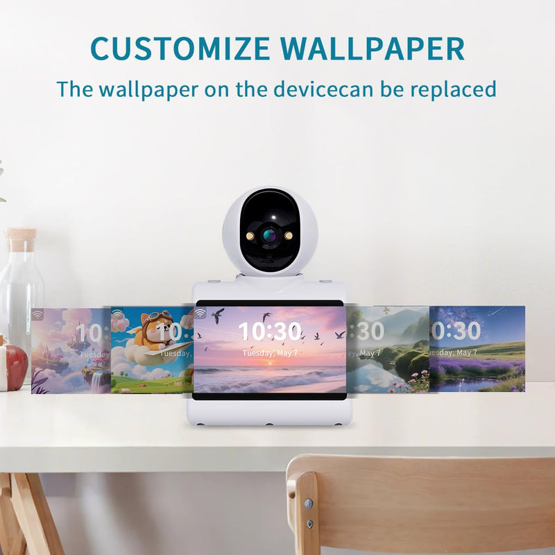 Two Way Video Camera,Indoor Home Security Cameras Baby Monitor Pet Dog Camera with Phone App,Motion for Elderly/Nanny/Pet/Dog/Baby,Audio Calling Device Pan Til,Motion Detection Button Dialing