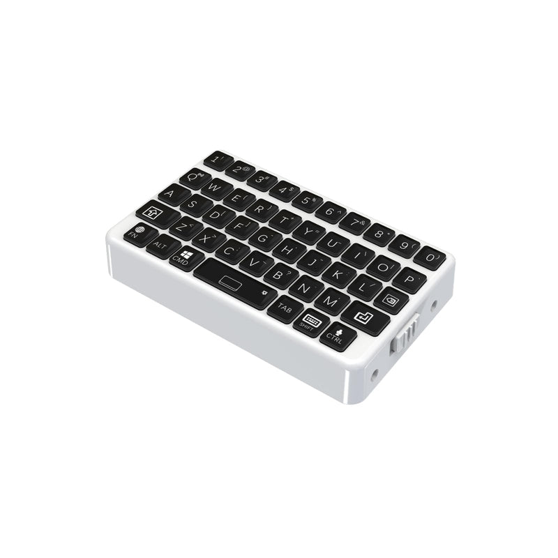 EXknight Mini Keyboard - Wireless Bluetooth Keyboard, Retro Clicky Style | Black&White, Compatible With iOS, iPhone, iPad, Mac, Android, Smartphone & Tablet White&Black