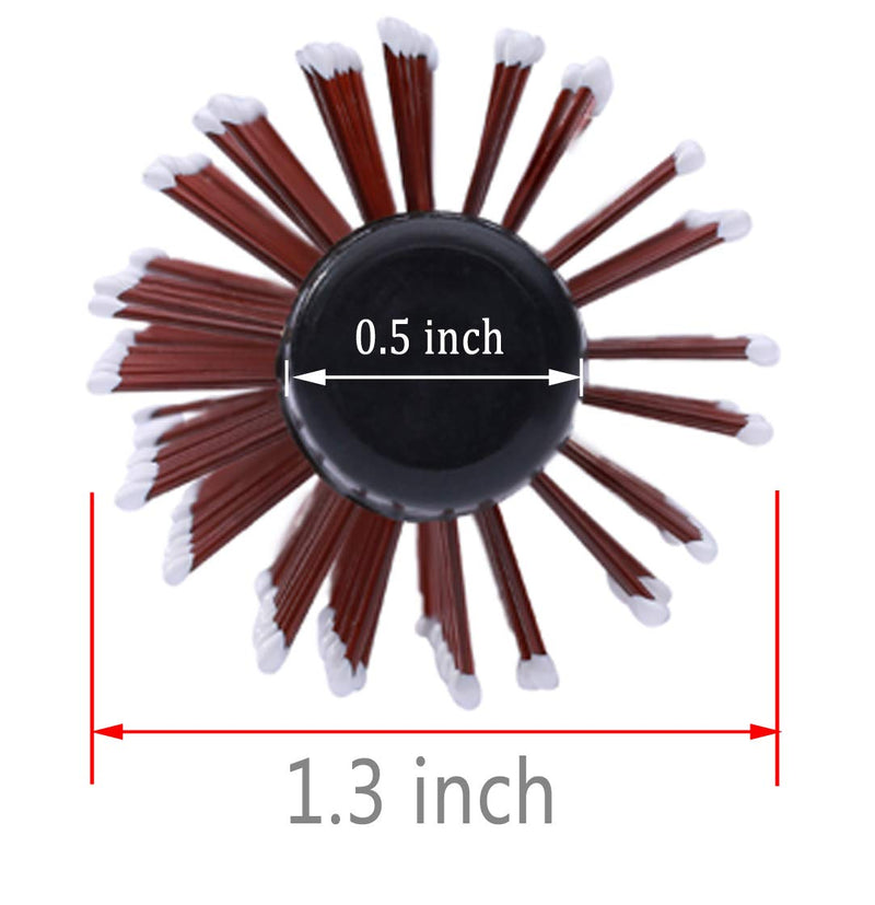PERFEHAIR Small Round Brush for Blow Drying Short Hair, 1.3 Inch Mini Roller Hair Brush with Nylon Bristles for Volume, Styling, Curling & Curly, Wavy, Thick, or Thin Hair on Men & Women