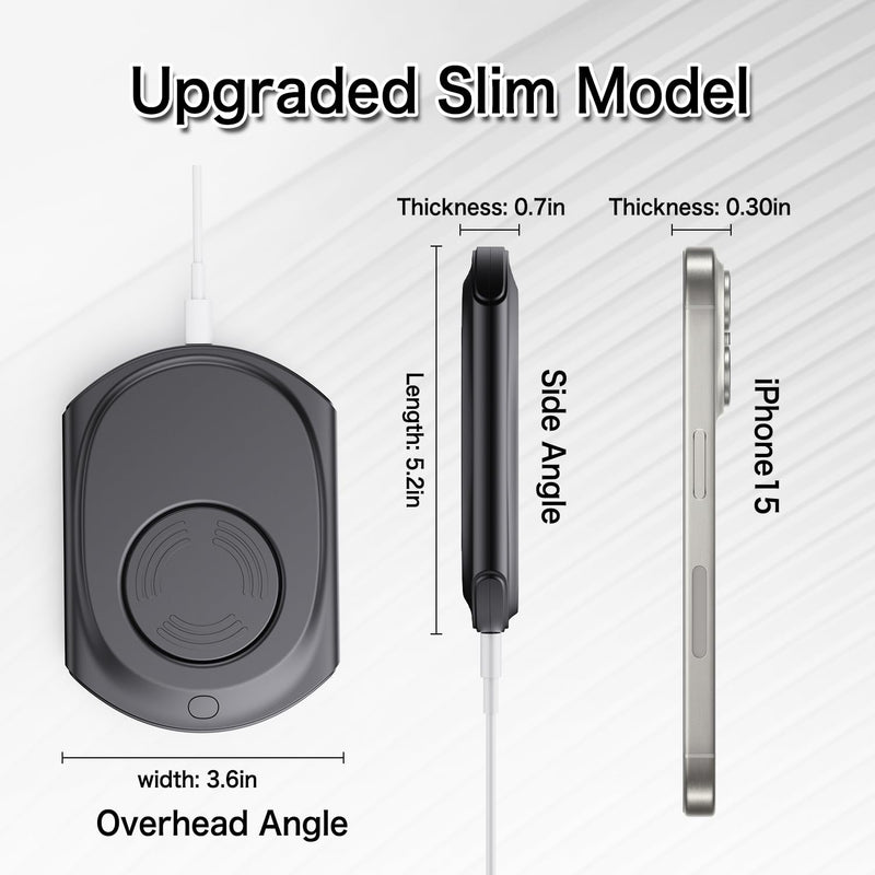 Mouse Jiggler, Ultra Slim, 20dB Quiet & Noiseless, Undetectable Mouse Mover Simulates Realistic Movement, Driver-Free Shaker for Keeping The PC Active and Secure