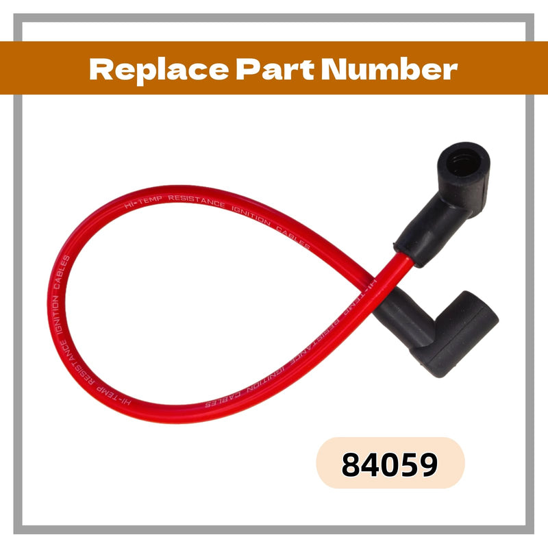 84059 Ignition Coil Wire, 18" 8.5mm Red 90° Boots High-Performance Coil to Spark Plug Cable, Compatible with HEI Style Terminal, Fit for Blaster 2 Coil