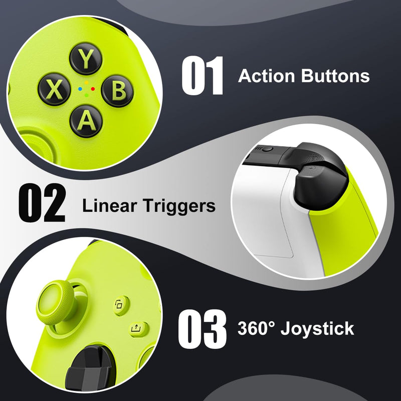 HEDYDK Wireless Controller For Xbox One,Yellow | Compatible with Xbox Controller Xbox Series X|S, Xbox One, Windows PC Yellow