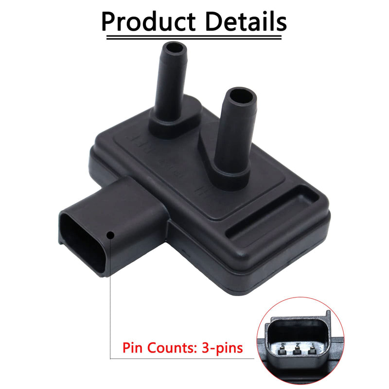 EGR Valve Pressure Feedback Sensor DPFE4 4U7Z-9J460-AA Compatible with Ford F150 Mustang Escape Ranger Focus F250 Windstar Explorer Sport Trac Mazda Mercury Lincoln Town Car VP17T 4U7Z9J460AA