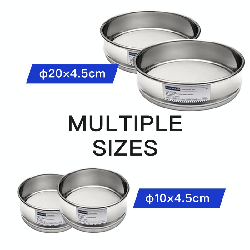 Lab Sieves 10 Mesh, Economy Test Sieve #10 Mesh, 8'' Diameter, 304 Stainless Steel Wire Cloth φ20×4.5cm 10 Mesh（2mm ）