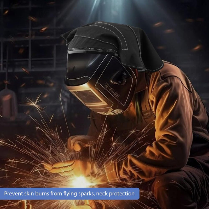 Welding Helmet Cover, Helmet Extended Cover with Press Fit Seal, Full Protection Welding Hood Accessories Welding Head Cover for Most Welding Helmets,Welding Helmet Accessories Black