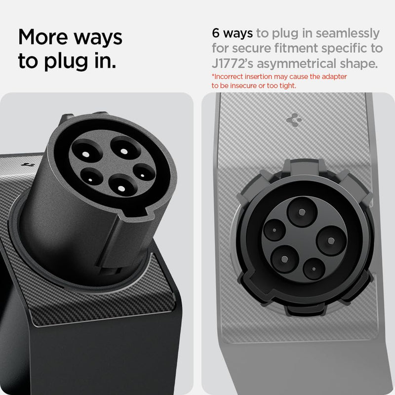 Spigen J1772 Charging Adapter Door Dock for All Tesla Model Y [Compatible with Model Y Juniper 2025/26] (SAE J1772 Charging Adapter NOT Included) - Refer to The Video for Installation