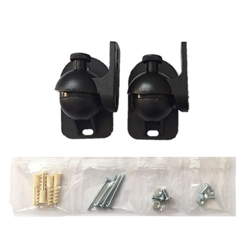 Speaker Wall Mount Bracket, ABS Plastic Holder with Ball Joint and Low Noise Damping for Home Stereo, 5KG Load Capacity, Easy Installation