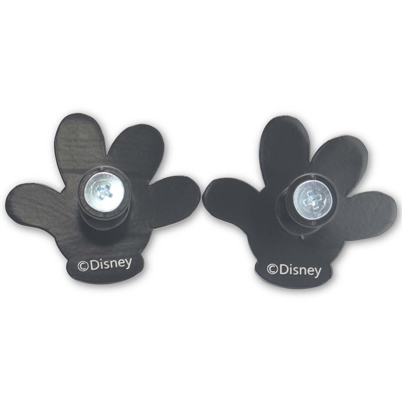 Open Road Brands Disney Mickey Mouse Hands Metal Knobs - Fun Mickey Mouse Knobs for Dresser or Cabinet - Pack of 2 White