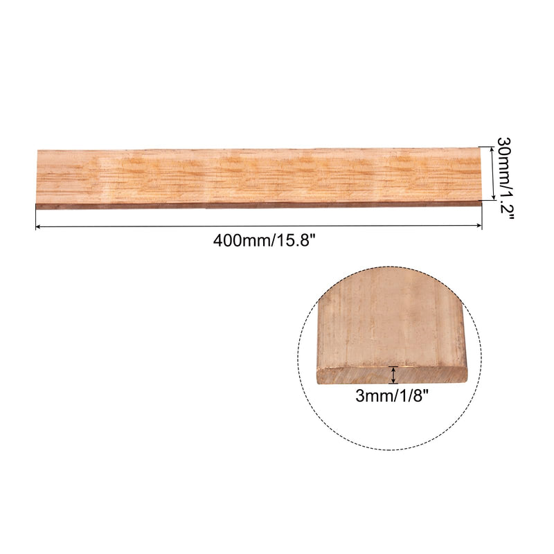 MECCANIXITY 2Pcs 15.8" x 1.2" Copper Flat Bar,1/8" Thickness Copper Bar Stock for Grounding Systems Architectural Projects 15.8" x 1.2" x 1/8" 2