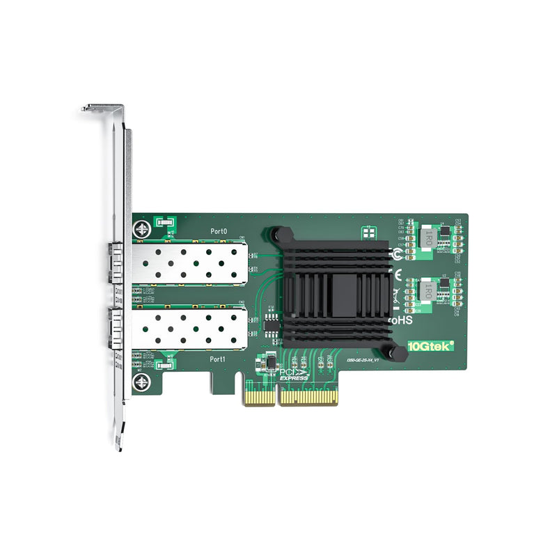 ipolex Gigabit Dual Port NIC with Intel I350 Controller, 1.25G Ethernet Server Adapter Network Card, SFP Port, PCIe 2.1 X4, Compare to Intel I350-DA2, Support Windows Server/Linux/Freebsd/VMware 2xSFP x1