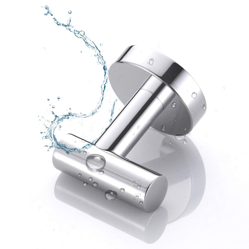 Marmolux Acc - Towel Hook Bathroom Single Coat Hook Bath Kitchen Hand Towel Holder Hat Door Hanger Rack Home Storage Spave Saver Bathroom Hardware Wall Mount Polished Chrome 1