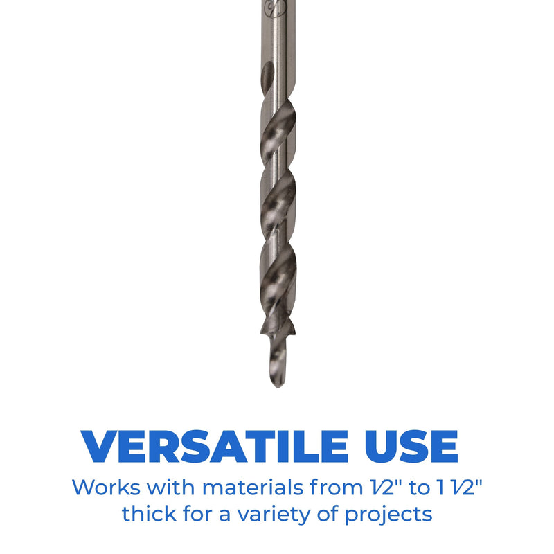 Kreg Easy-Set Pocket-Hole Drill Bit - Precision Drill Bit for Accurate Pocket Hole Drilling - Woodworking Tool - for Materials 1/2" to 1-1/2" Thick - KPHA300-2 Count 2