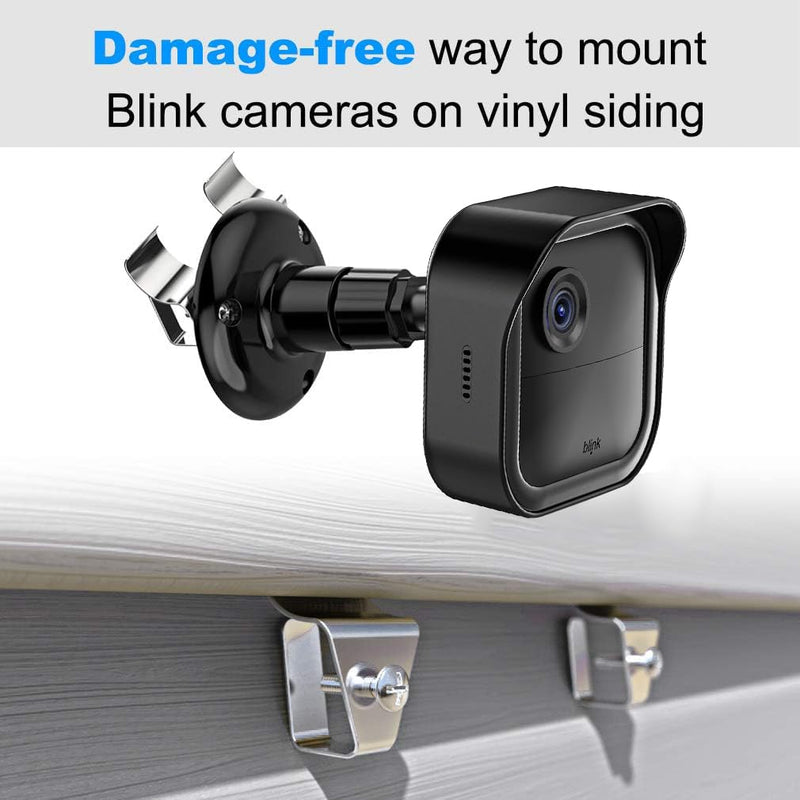 Blink Outdoor Vinyl Siding Mount with Waterproof Case, No-Hole Needed Mounting Bracket and Full Weather Proof Cover for All-New Blink Outdoor Security Camera System(3 Pack) Black