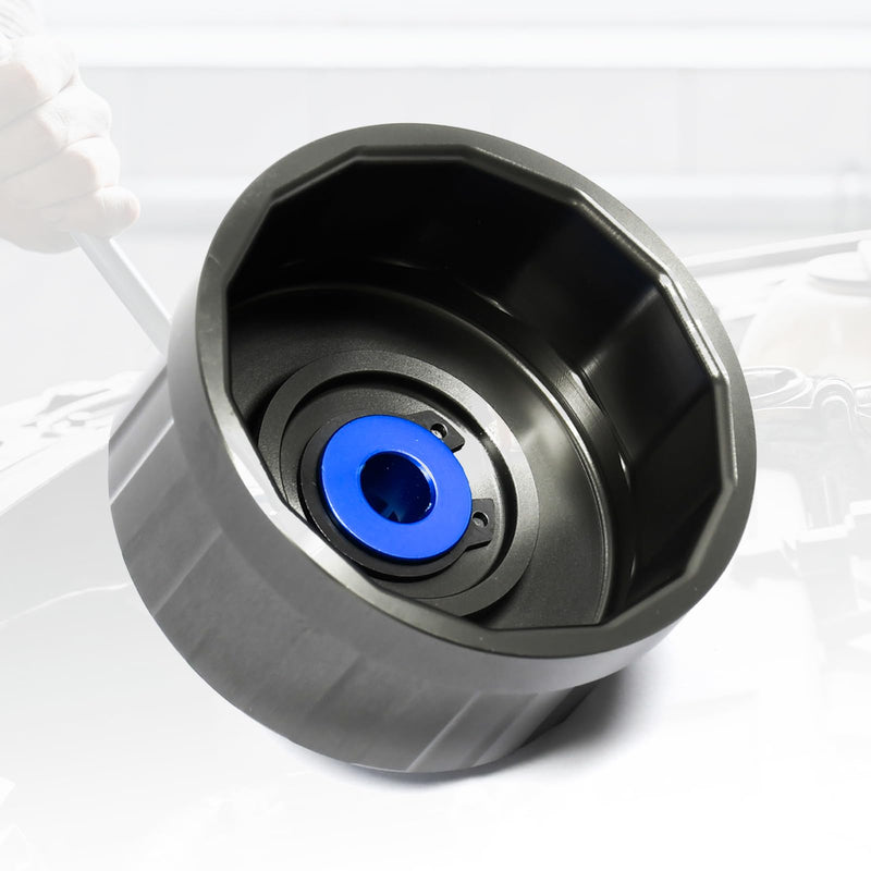 64mm 14 Flute Oil Filter Wrench for Toyota, Lexus and Scion, Precision Machined Aircraft Aluminum Oil Filter Removal Tool for Easily Remove Oil Filter 64mm Oil Filter Wrench