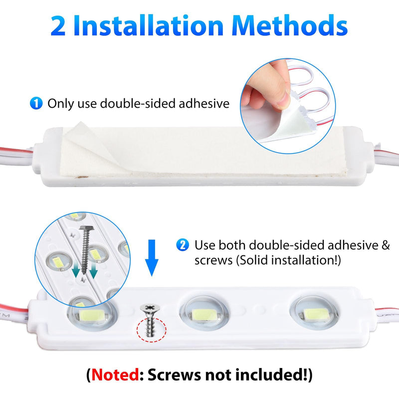 Linkstyle 12V 120 LEDs Van Interior Light Kits, 12V LED Light Strip LED Module Lights Ceiling Lamp for Car Van Truck Auto Vehicle, 40 Modules