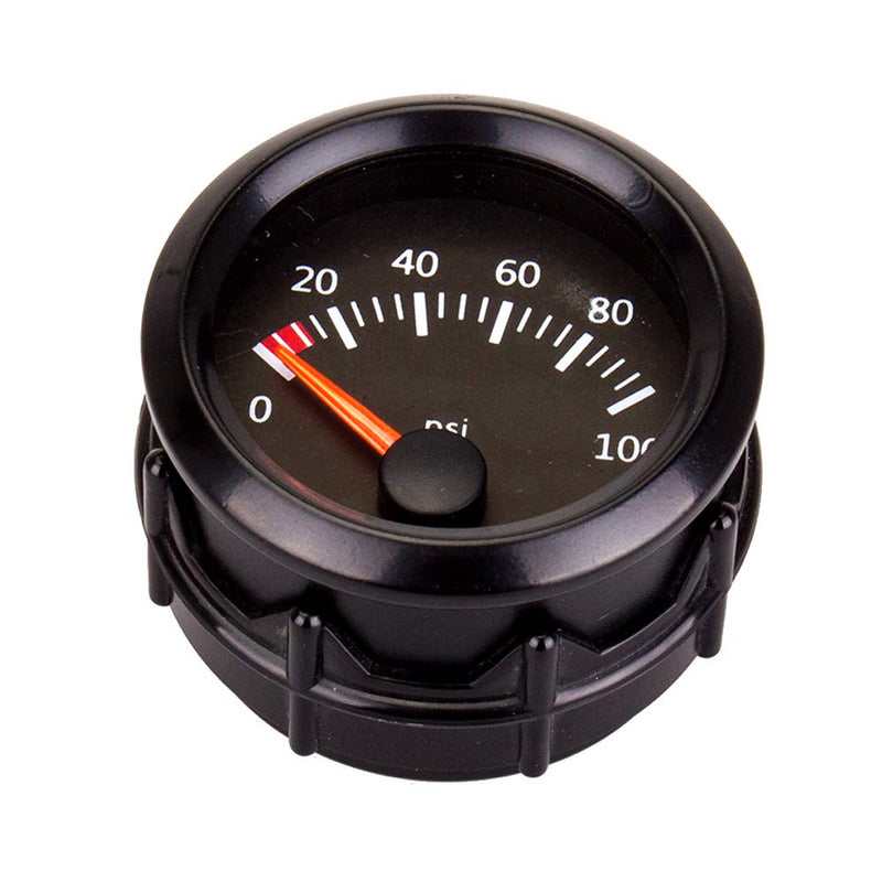 ESUPPORT Universal Car 52mm Pointer Oil Pressure Gauge Meter Kit Press PSI White LED Light Pointer Indicator Dail Display Electronic Oil Press Gauge PSI