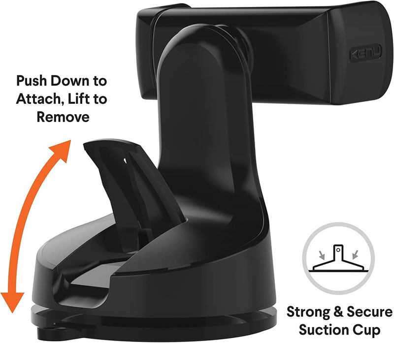 Kenu Airbase Ultra with Insta-Grip tech | Universal Smartphone Car Mount for Dashboard, Windshield, Desk Phone Stand Works with All iPhone, Android, Pixel, Samsung, LG, Huawei, Xiaomi, Oppo, OnePlus