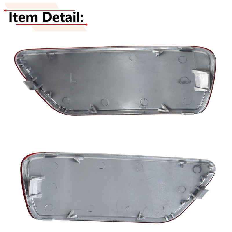RLB-HILON Rear Bumper Reflector Compatible with Jeep Grand Cherokee 2011-2021, for Dodge Journey 2011-2020, for Compass 2011-2017, Driver and Passenger Side