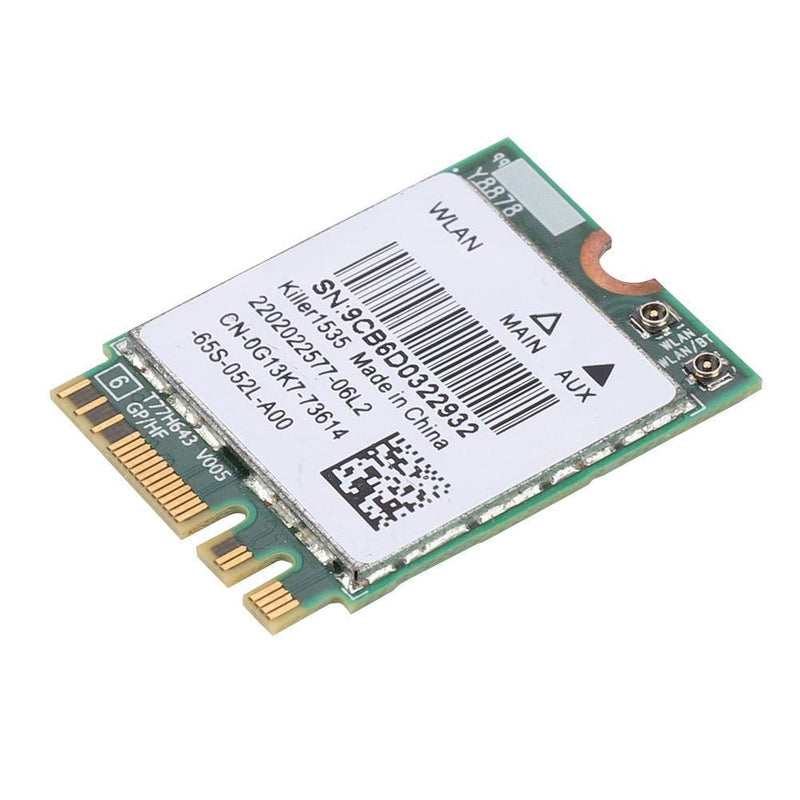 Game Wireless Network Card,Dual Band 802.11ac NGFF M.2 867Mbps Bluetooth 4.1 Game Wireless Network Card for Killer WirelessAC 1535
