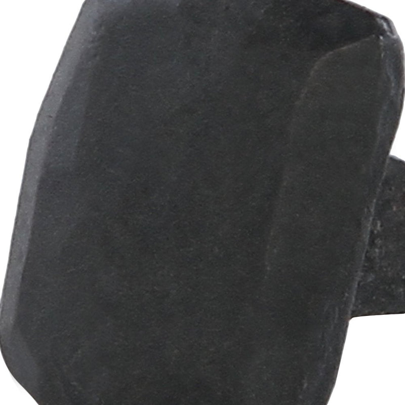 Set of 12 Rectangular Flat Head Decorative Iron Nails, 3/4 X 1 Inch, Natural Black Iron Finish 3/4" x 1" Set of 12