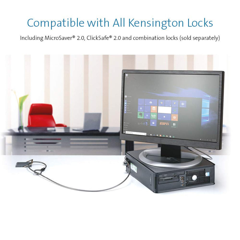 Kensington N17 Dell Laptop Lock - Combination (K68008WW) Black & Desk Mount Anchor Accessory for Cable Locks (K64613WW) Laptop Lock + Anchor Accessory